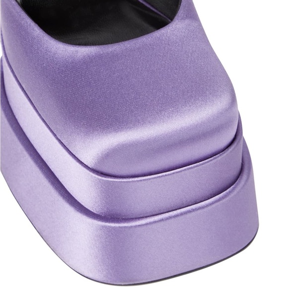 VERSACE Medusa Aevitas Platform Pumps Orchid Chunky Block Heel - Picture 4 of 15